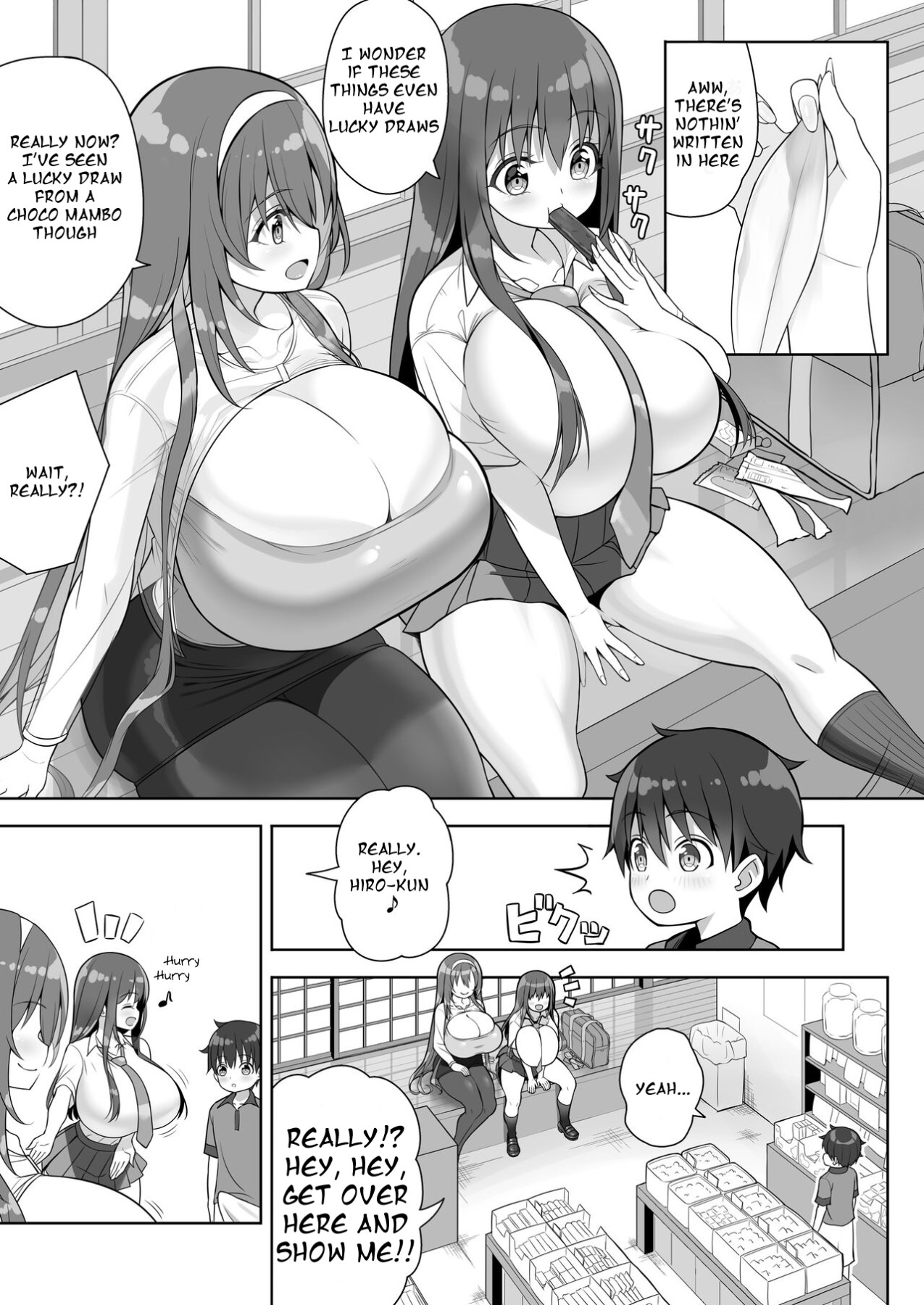 Hentai Manga Comic-Getting Squeezed Down There By Big Breasted Onee-san's!?-Read-15